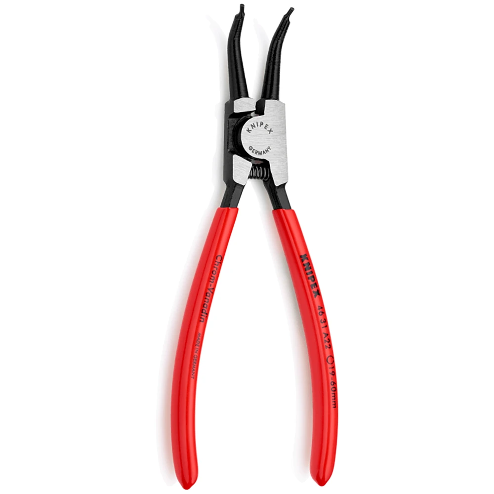 Knipex 185mm External 19-60mm 45 Degree Bent Forged Tips Circlip Pliers - 4631A22 2 Knipex 185mm External 19-60mm 45 Degree Bent Forged Tips Circlip Pliers - 4631A22 - Image 2