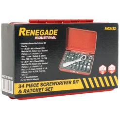 Renegade Industrial 34 Piece Ratchet Screwdrivers Set - RI03412 9 Renegade Industrial 34 Piece Ratchet Screwdrivers Set - RI03412 -Hand Tool Shop ri03412 2 64926.1697456577