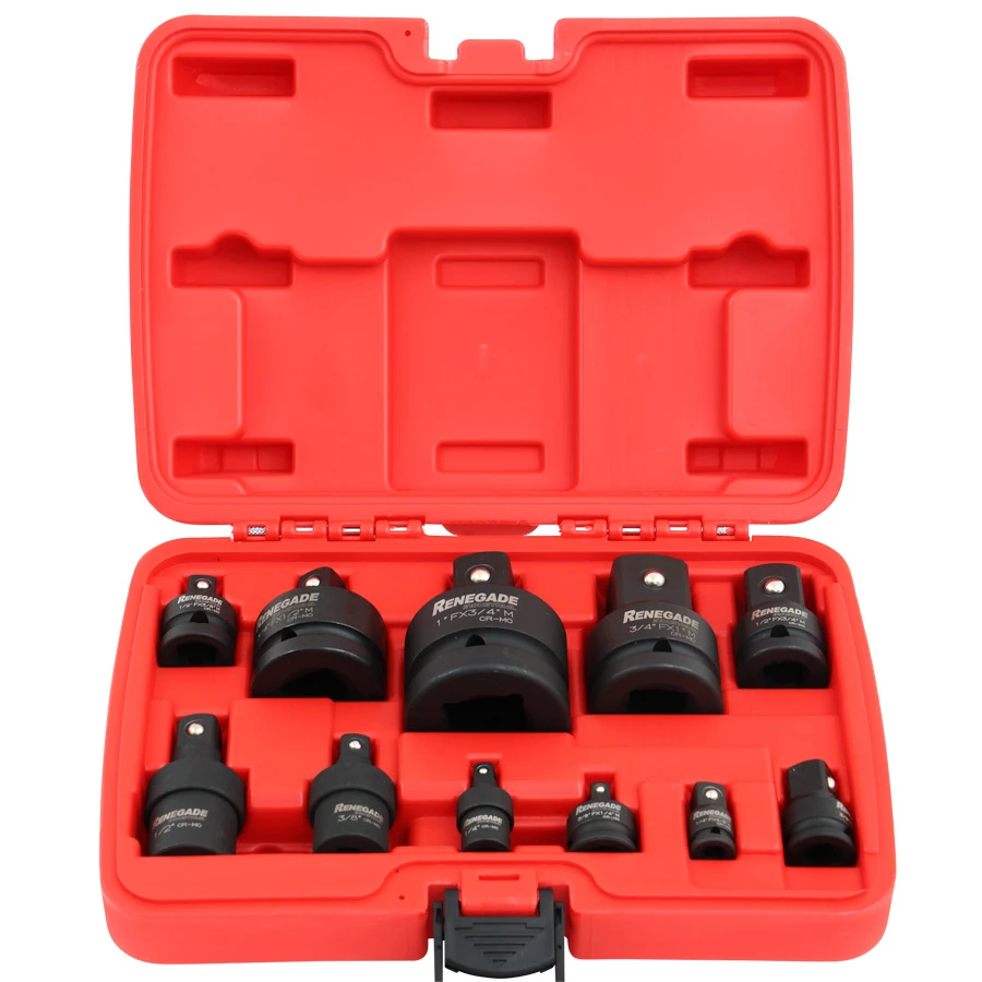 Renegade Industrial 11 Piece Chrome Molybdenum Impact Sockets Adaptor Set - RI11ISAS 1 Renegade Industrial 11 Piece Chrome Molybdenum Impact Sockets Adaptor Set - RI11ISAS