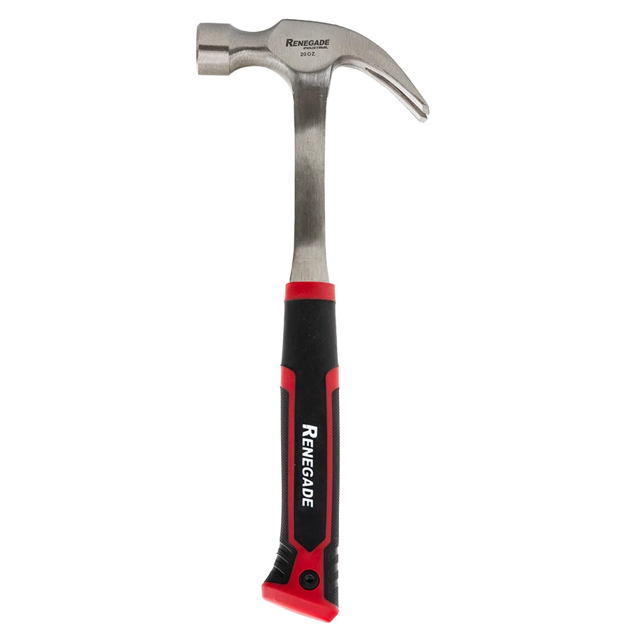 Renegade Industrial 565g (20oz) Steel Claw Hammer - RI20SCH 1 Renegade Industrial 565g (20oz) Steel Claw Hammer - RI20SCH