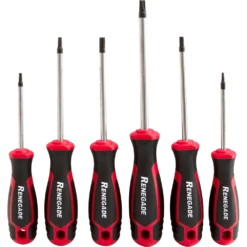 Renegade Industrial 6 Piece Torx Screwdriver Set With Magnetic Black Tip - RI6PTXS