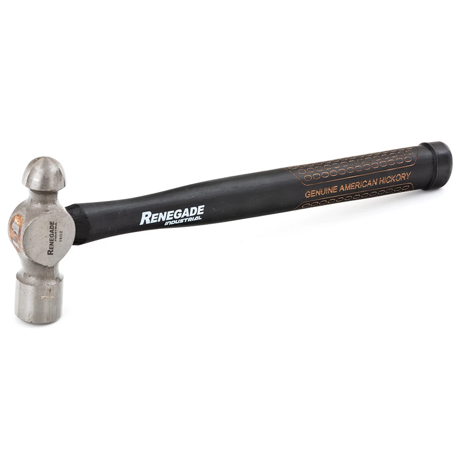 Renegade Industrial 450g (16oz) Timber Handle Ball Pein Hammer - RIAHBP16 2 Renegade Industrial 450g (16oz) Timber Handle Ball Pein Hammer - RIAHBP16 - Image 2