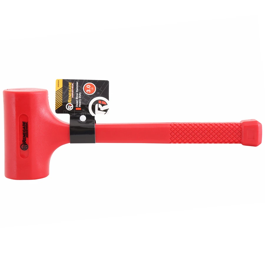 Renegade Industrial 1.36Kg (3Lb) Red Dead Blow Hammer - RIDB30LB 4 Renegade Industrial 1.36Kg (3Lb) Red Dead Blow Hammer - RIDB30LB - Image 4