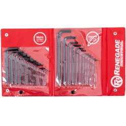 Renegade Industrial 25 Piece Metric & Imperial Hex Key Set - RIGKW25C