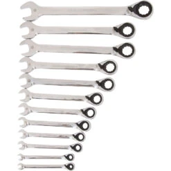 Renegade Industrial 12 Piece Imperial Forward & Reverse Ratchet Spanners Set - RIGW12PCI