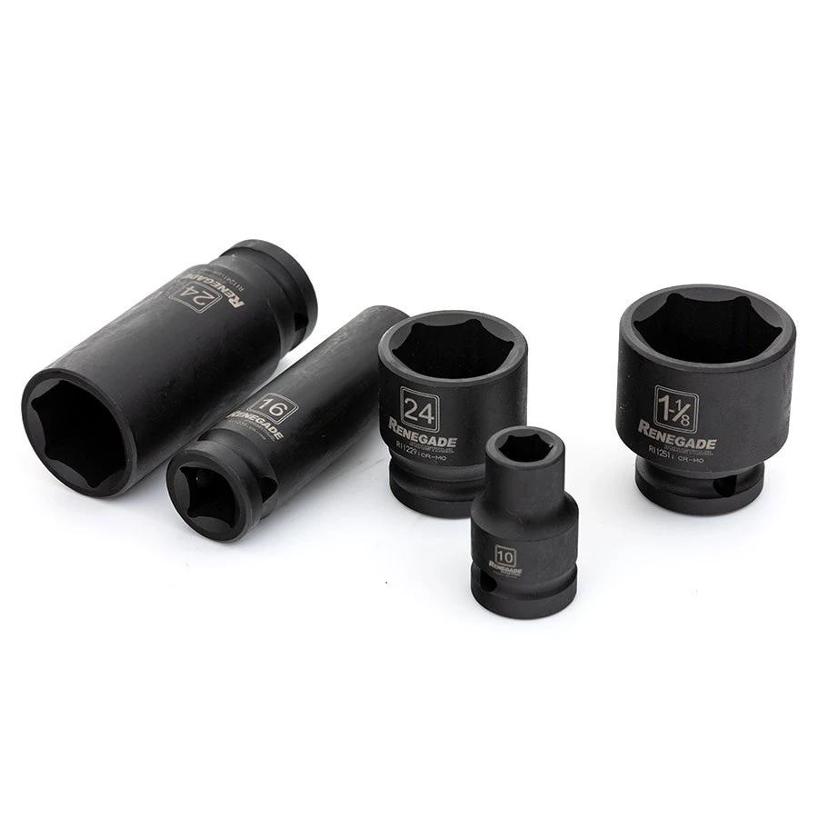 Renegade Industrial 1/2" Drive 42 Piece Impact Socket Set & Bonus RI11ISAS Adaptor Set - RIISS1242-11ISAS 5 Renegade Industrial 1/2" Drive 42 Piece Impact Socket Set & Bonus RI11ISAS Adaptor Set - RIISS1242-11ISAS - Image 5