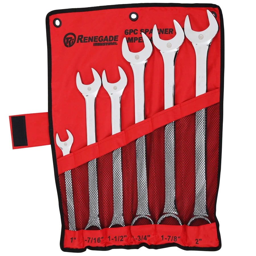 Renegade Industrial 6 Piece Imperial Jumbo Spanners Set - RIJS6I 1 Renegade Industrial 6 Piece Imperial Jumbo Spanners Set - RIJS6I
