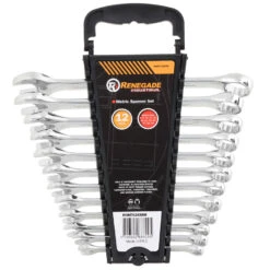 Renegade Industrial 12 Piece Metric Ring & Open End Spanners Set - RIMET12CSSR