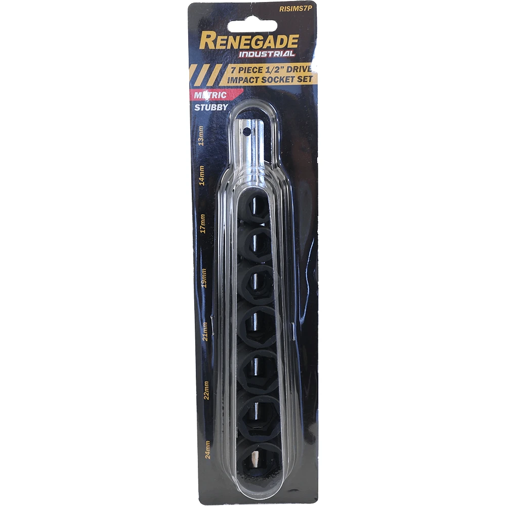 Renegade Industrial 1/2" Drive 7 Piece Metric Impact Sockets Set - RISIMS7P 6 Renegade Industrial 1/2" Drive 7 Piece Metric Impact Sockets Set - RISIMS7P - Image 6