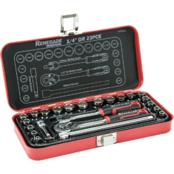 Renegade Industrial 1/4" Drive 23 Piece Socket Set - RISS1423
