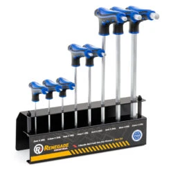 Renegade Industrial 8 Piece Metric T-Handle Hex Key Set With Stand / Holder - RITHM8P