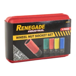 Renegade Industrial 1/2" Drive 4 Piece Wheel Nut Socket Set - RIWNS4 -Hand Tool Shop riwns4 004 66604.1697456723