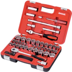 Sidchrome 61 Piece 1/2" Drive Metric/AF Socket Set - SCMT10801