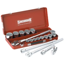 Sidchrome 3/4" Drive 19 Piece A/F Socket Set - SCMT15405