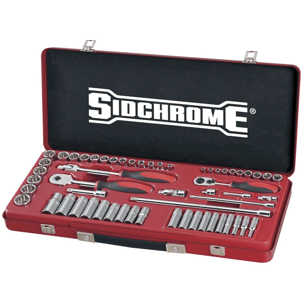 Sidchrome 57 Piece 1/4" & 3/8 Drive" Metric Socket Set - SCMT19230 1 Sidchrome 57 Piece 1/4" & 3/8 Drive" Metric Socket Set - SCMT19230
