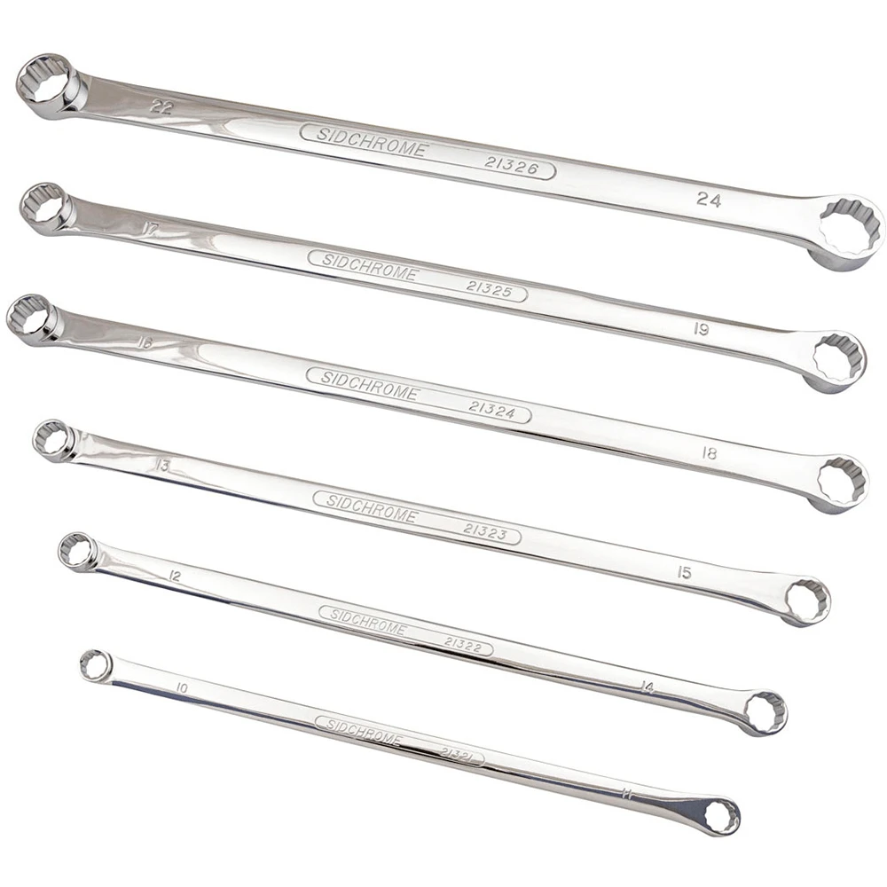 Sidchrome 6 Piece Flat Ring Spanner Metric Set - SCMT21202 1 Sidchrome 6 Piece Flat Ring Spanner Metric Set - SCMT21202