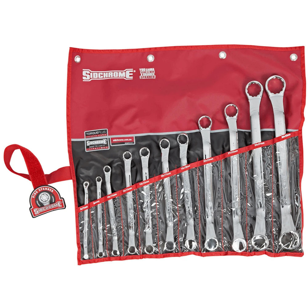 Sidchrome 11 Piece Ring Spanner Metric Set - SCMT21211 1 Sidchrome 11 Piece Ring Spanner Metric Set - SCMT21211