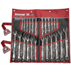 Sidchrome 440 Series 24 Piece Ring & Open End Metric/AF Spanner Set - SCMT22106