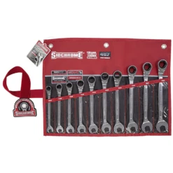 Sidchrome 10 Piece 467 Series Geared Spanner Set In Wallet - SCMT22205N