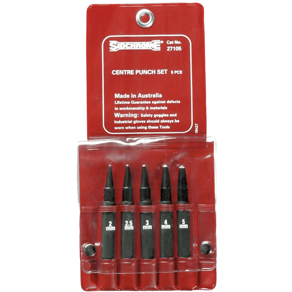 Sidchrome 5 Piece Centre Punch Set - SCMT27105 1 Sidchrome 5 Piece Centre Punch Set - SCMT27105
