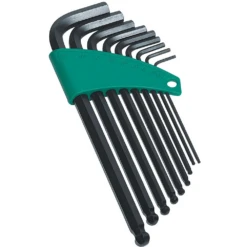 Sidchrome 9 Piece Ball End Long Imperial Hex Key Set - SCMT29540