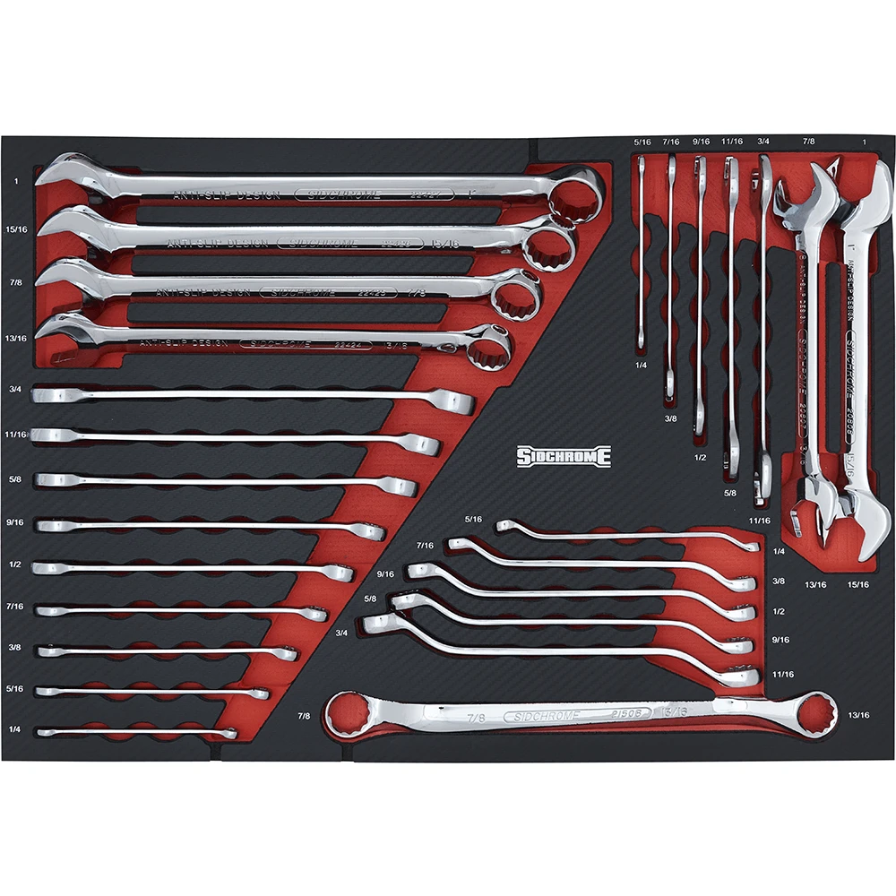 Sidchrome 26 Piece AF Spanner Set In Foam Tray - SCMT46385R 1 Sidchrome 26 Piece AF Spanner Set In Foam Tray - SCMT46385R