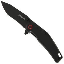 Swiss Tech 88mm (3.5") Black Stainless Steel Folding Pocket Knife - ST014002