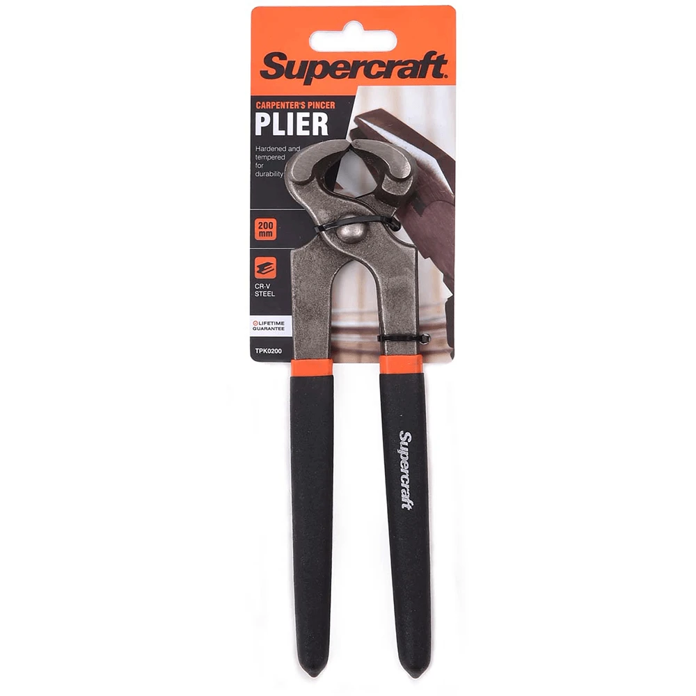 Supercraft 200mm Carpenters Pincers - TPK0200 2 Supercraft 200mm Carpenters Pincers - TPK0200 - Image 2
