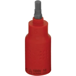 Wattmaster 5mm X 1/2" Drive 75mm 1000V Insulated Hex Socket Bit - WATVDE12-4H5