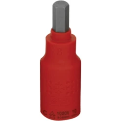 Wattmaster 8mm X 1/2" Drive 75mm 1000V Insulated Hex Socket Bit - WATVDE12-4H8