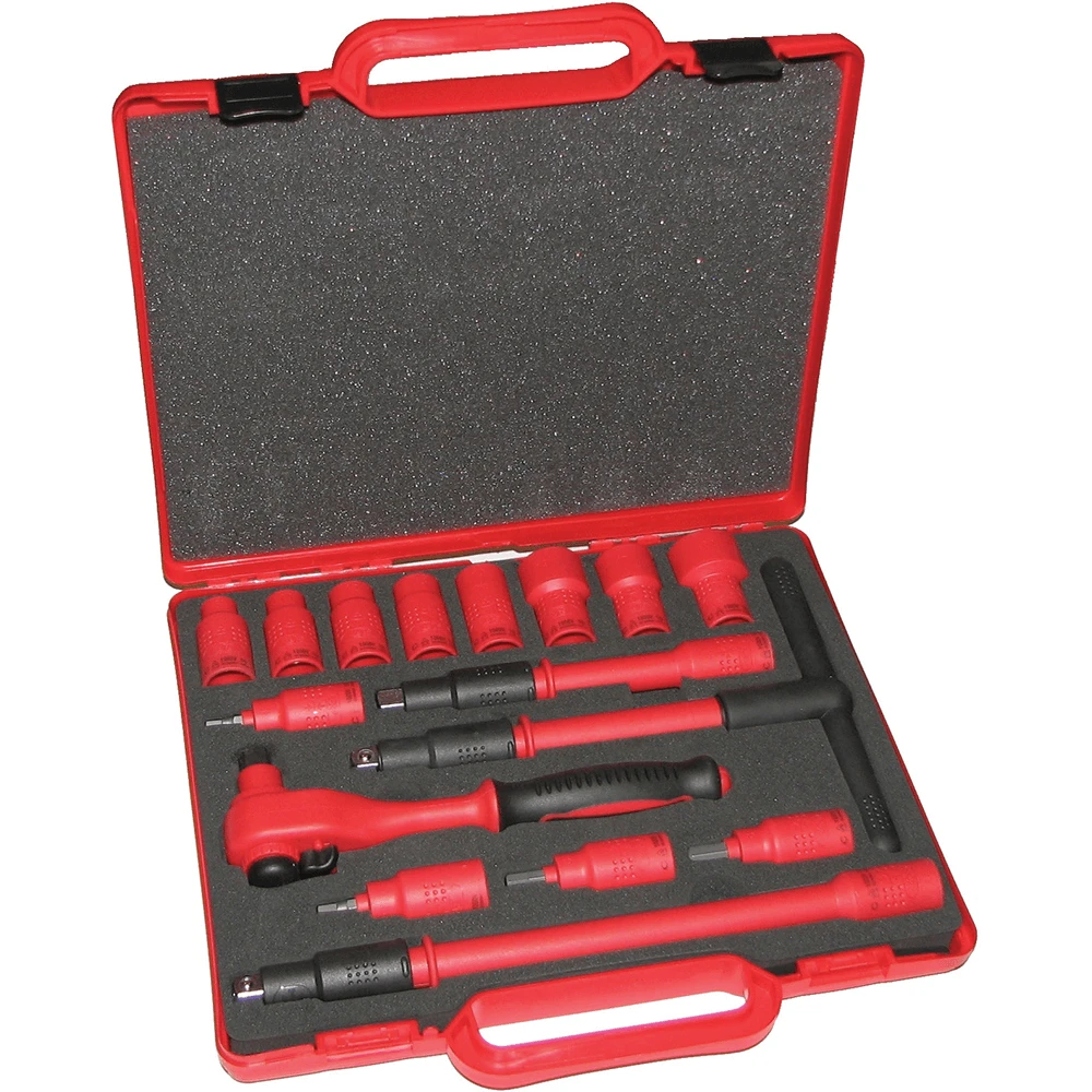 Wattmaster 3/8" Drive 16 Piece 1000V Insulated Sockets Set - WATVDE38SWS-16 1 Wattmaster 3/8" Drive 16 Piece 1000V Insulated Sockets Set - WATVDE38SWS-16