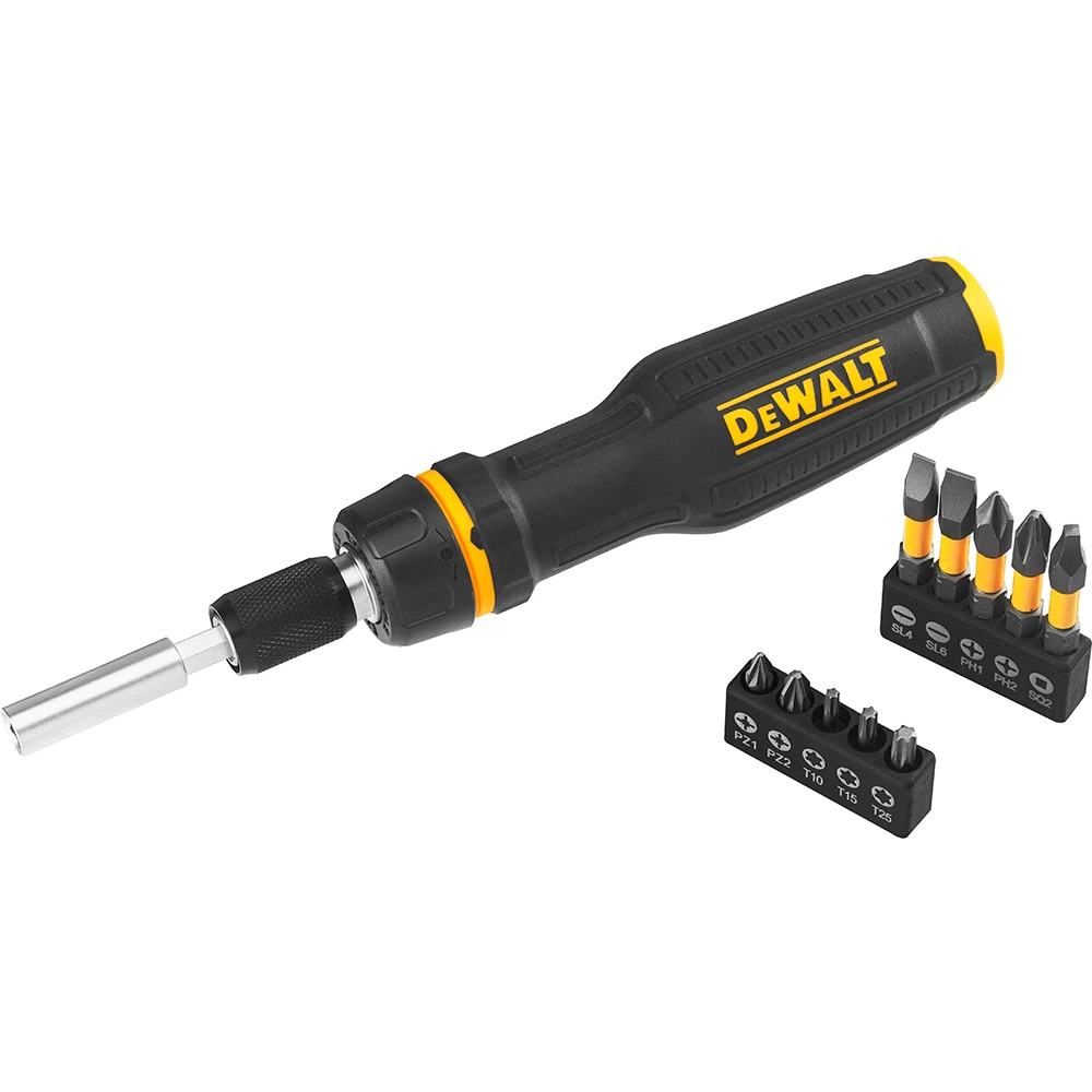 DeWALT 10 Piece MAX FIT Ratchet Screwdriver Set - DWHT68001-0 1 DeWALT 10 Piece MAX FIT Ratchet Screwdriver Set - DWHT68001-0