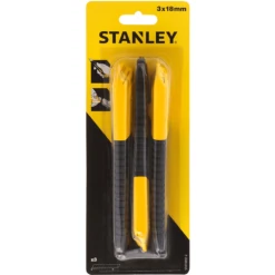 Stanley 18mm QUICKPOINT Snap Off Blade Knife - 3 Pack - STHT10151-2 -Hand Tool Shop web large stht10151 2 p1 01532.1697458426